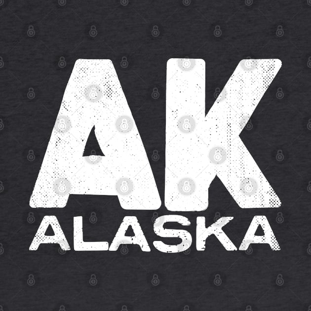 AK Alaska State Vintage Typography by Commykaze